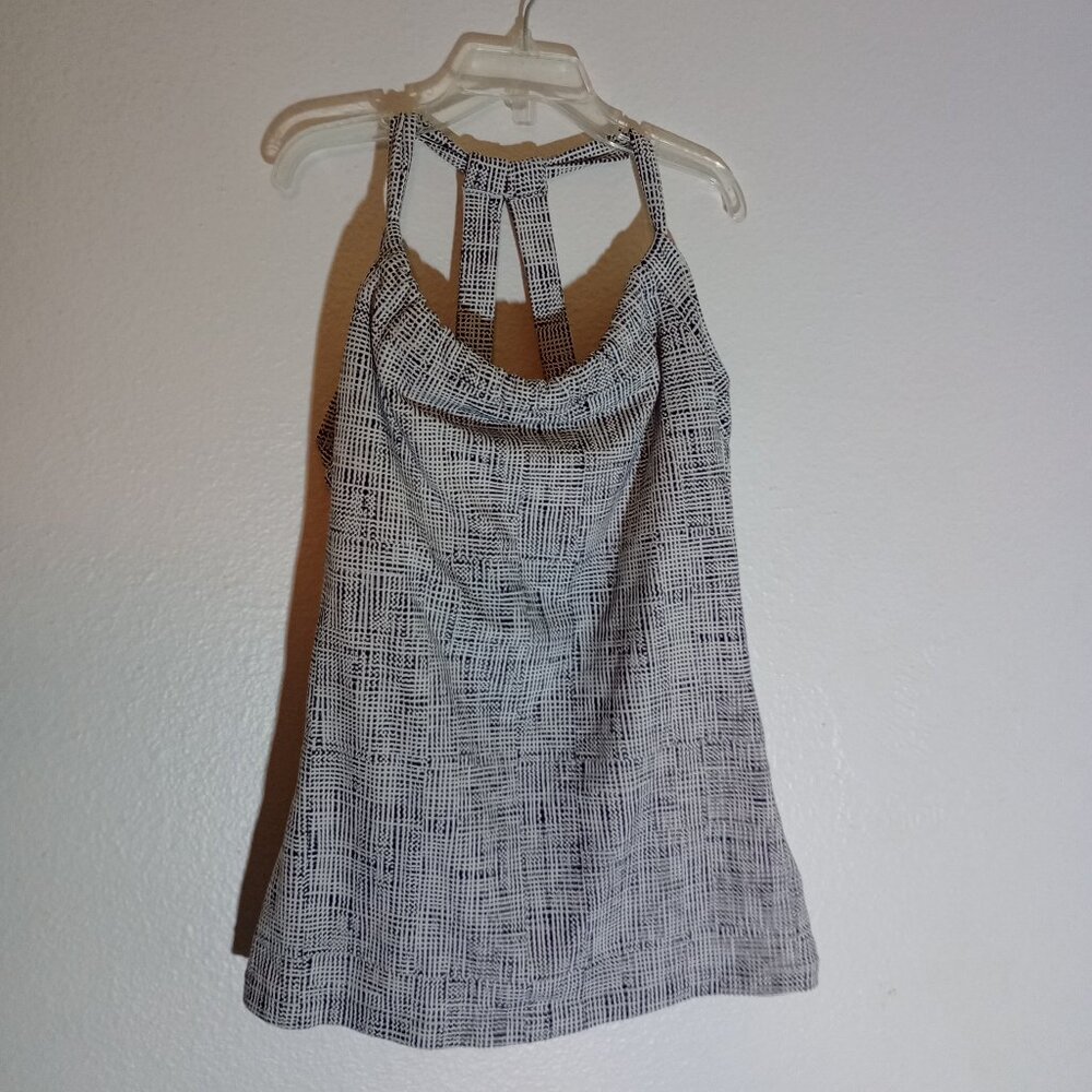 Prana Women's Halter Tank Top - Medium -  White and Black